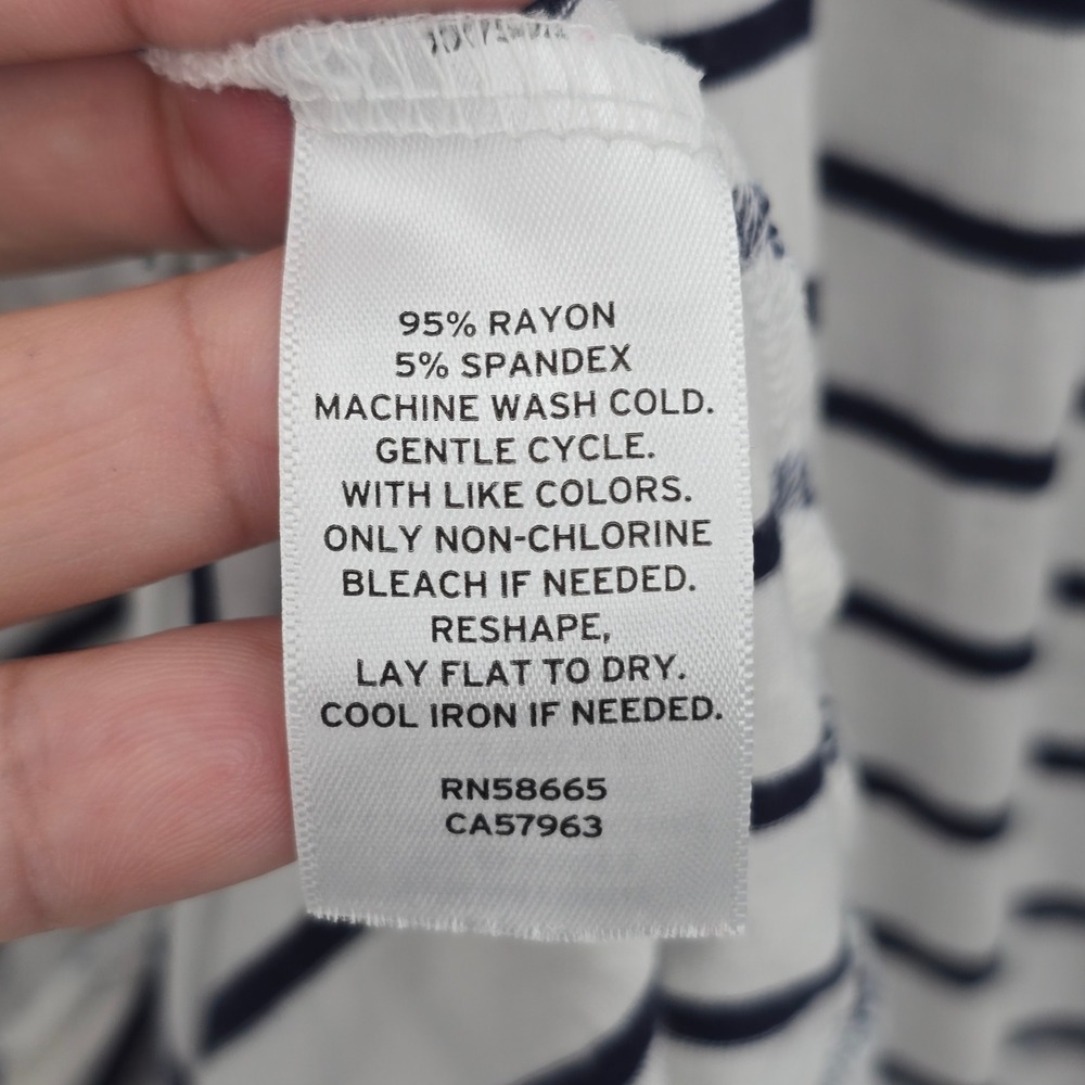 Melrose and Market Dress Womens 3X Striped Sleeveless Pocket Swing Navy White - Picture 7 of 9